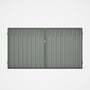 Good Neighbour® Superdek® Double Gate Standard .32 BMT 1.8m High Sheet: Gull Grey, Frame: Mist Green