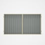 Good Neighbour® Superdek® Double Gate Standard .32 BMT 1.8m High Sheet: Gull Grey, Frame: Primrose