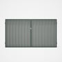 Good Neighbour® Superdek® Double Gate Standard .32 BMT 1.8m High Sheet: Gull Grey, Frame: Rivergum