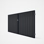 Good Neighbour® Superdek® Double Gate Standard .32 BMT 1.8m High Sheet: Granite, Frame: Dark Stone