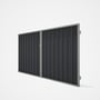 Good Neighbour® Superdek® Double Gate Standard .32 BMT 1.8m High Sheet: Granite, Frame: Gull Grey