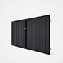 Good Neighbour® Superdek® Double Gate Standard .32 BMT 1.8m High Sheet: Granite, Frame: Gun Metal Gr