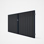 Good Neighbour® Superdek® Double Gate Standard .32 BMT 1.8m High Sheet: Granite, Frame: Mountain Blu