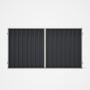 Good Neighbour® Superdek® Double Gate Standard .32 BMT 1.8m High Sheet: Granite, Frame: Off White