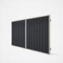 Good Neighbour® Superdek® Double Gate Standard .32 BMT 1.8m High Sheet: Granite, Frame: Off White