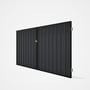 Good Neighbour® Superdek® Double Gate Standard .32 BMT 1.8m High Sheet: Granite, Frame: Slate Grey