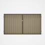 Good Neighbour® Superdek® Double Gate Standard .32 BMT 1.8m High Sheet: Merino, Frame: Banyan Brown