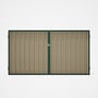 Good Neighbour® Superdek® Double Gate Standard .32 BMT 1.8m High Sheet: Merino, Frame: Caulfield Gre