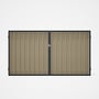 Good Neighbour® Superdek® Double Gate Standard .32 BMT 1.8m High Sheet: Merino, Frame: Dark Stone