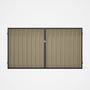 Good Neighbour® Superdek® Double Gate Standard .32 BMT 1.8m High Sheet: Merino, Frame: Ebony
