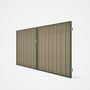 Good Neighbour® Superdek® Double Gate Standard .32 BMT 1.8m High Sheet: Merino, Frame: Mist Green