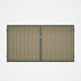 Good Neighbour® Superdek® Double Gate Standard .32 BMT 1.8m High Sheet: Merino, Frame: Rivergum