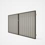 Good Neighbour® Superdek® Double Gate Standard .32 BMT 1.8m High Sheet: Off White, Frame: Banyan Bro