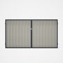 Good Neighbour® Superdek® Double Gate Standard .32 BMT 1.8m High Sheet: Off White, Frame: Dark Stone