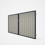 Good Neighbour® Superdek® Double Gate Standard .32 BMT 1.8m High Sheet: Off White, Frame: Dark Stone