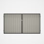 Good Neighbour® Superdek® Double Gate Standard .32 BMT 1.8m High Sheet: Off White, Frame: Ebony