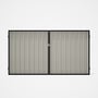 Good Neighbour® Superdek® Double Gate Standard .32 BMT 1.8m High Sheet: Off White, Frame: Gun Metal 