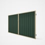 Good Neighbour® Superdek® Double Gate Standard .32 BMT 1.8m High Sheet: Rivergum, Frame: Primrose