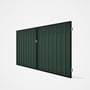 Good Neighbour® Superdek® Double Gate Standard .32 BMT 1.8m High Sheet: Rivergum, Frame: Slate Grey