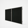 Good Neighbour® Superdek® Double Gate Standard .32 BMT 1.8m High Sheet: Slate Grey, Frame: Birch