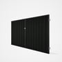 Good Neighbour® Superdek® Double Gate Standard .32 BMT 1.8m High Sheet: Slate Grey, Frame: Ebony