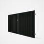 Good Neighbour® Superdek® Double Gate Standard .32 BMT 1.8m High Sheet: Slate Grey, Frame: Granite