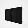 Good Neighbour® Superdek® Double Gate Standard .32 BMT 1.8m High Sheet: Slate Grey, Frame: Gun Metal