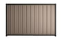 Good Neighbour Superdek 1200mm High Fence Panel Sheet: Biege, Post/Track: Gun Metal Grey