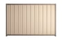 Good Neighbour Superdek 1500mm High Fence Panel Sheet: Merino, Post/Track: Beige