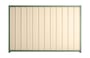 Good Neighbour Superdek 1500mm High Fence Panel Sheet: Primrose, Post/Track: Mist Green