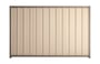 Good Neighbour Superdek 2100mm High Fence Panel Sheet: Merino, Post/Track: Beige