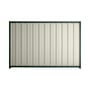 Good Neighbour® Superdek® 1200mm High Fence Panel Sheet: Off White Post/Track: Caulfield Green