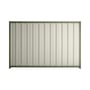 Good Neighbour® Superdek® 1200mm High Fence Panel Sheet: Off White Post/Track: Mist Green