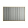 Good Neighbour® Superdek® 1800mm High Fence Panel Sheet: Gull Grey Post/Track: Wheat