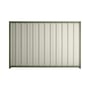 Good Neighbour® Superdek® 1800mm High Fence Panel Sheet: Off White Post/Track: Mist Green