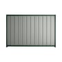 Good Neighbour® Superdek® 2100mm High Fence Panel Sheet: Gull Grey Post/Track: Caulfield Green