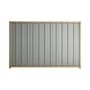 Good Neighbour® Superdek® 2100mm High Fence Panel Sheet: Gull Grey Post/Track: Wheat