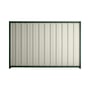 Good Neighbour® Superdek® 2100mm High Fence Panel Sheet: Off White Post/Track: Caulfield Green