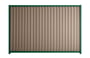 Good Neighbour Smartspan 2100mm High Fence Panel Sheet: Beige, Post/Track: Caulfield Green