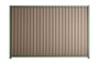 Good Neighbour Smartspan 2100mm High Fence Panel Sheet: Beige, Post/Track: Mist Green