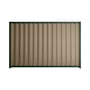 Good Neighbour® Wavelok® 1200mm High Fence Panel Sheet: Beige Post/Track: Caulfield Green