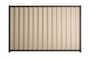 Good Neighbour Wavelok 1500mm High Fence Panel Sheet: Merino, Post/Track: Gun Metal Grey