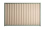 Good Neighbour Wavelok 1500mm High Fence Panel Sheet: Merino, Post/Track: Mist Green
