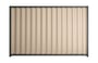Good Neighbour Wavelok 1500mm High Fence Panel Sheet: Merino, Post/Track: Slate Grey