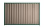 Good Neighbour Wavelok 1800mm High Fence Panel Sheet: Beige, Post/Track: Caulfield Green