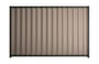 Good Neighbour Wavelok 1800mm High Fence Panel Sheet: Beige, Post/Track: Gun Metal Grey