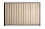 Good Neighbour Wavelok 1800mm High Fence Panel Sheet: Merino, Post/Track: Ebony