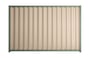 Good Neighbour Wavelok 1800mm High Fence Panel Sheet: Merino, Post/Track: Mist Green