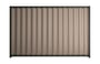 Good Neighbour Wavelok 2100mm High Fence Panel Sheet: Beige, Post/Track: Gun Metal Grey