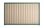 Good Neighbour Wavelok 2100mm High Fence Panel Sheet: Merino, Post/Track: Caulfield Green
